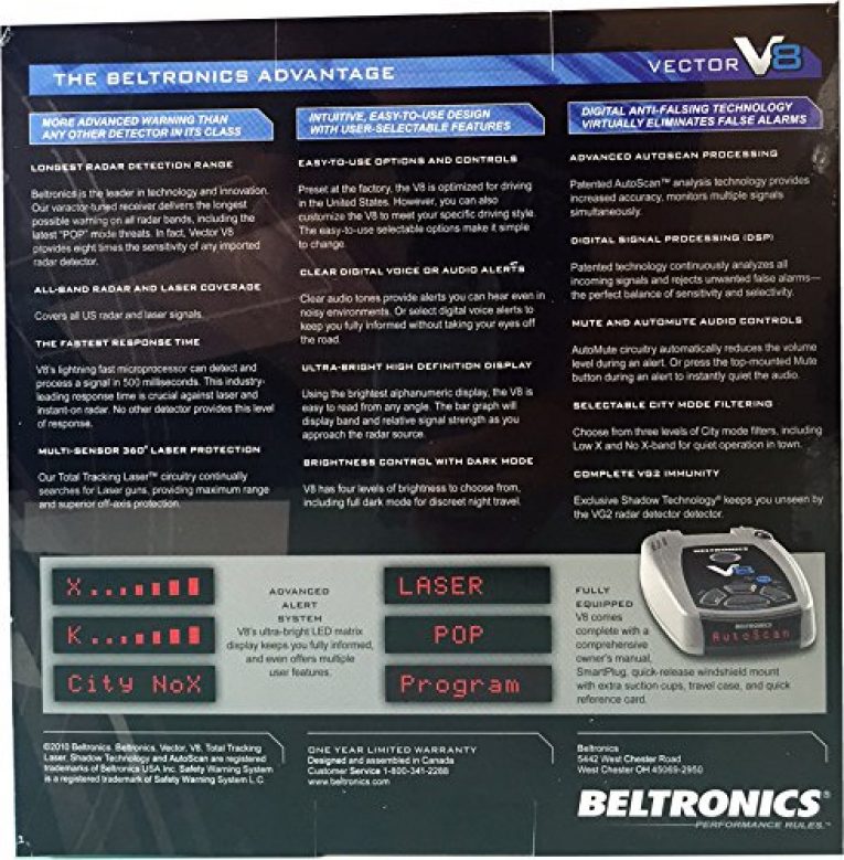 Beltronics V8 Review RatedRadarDetector